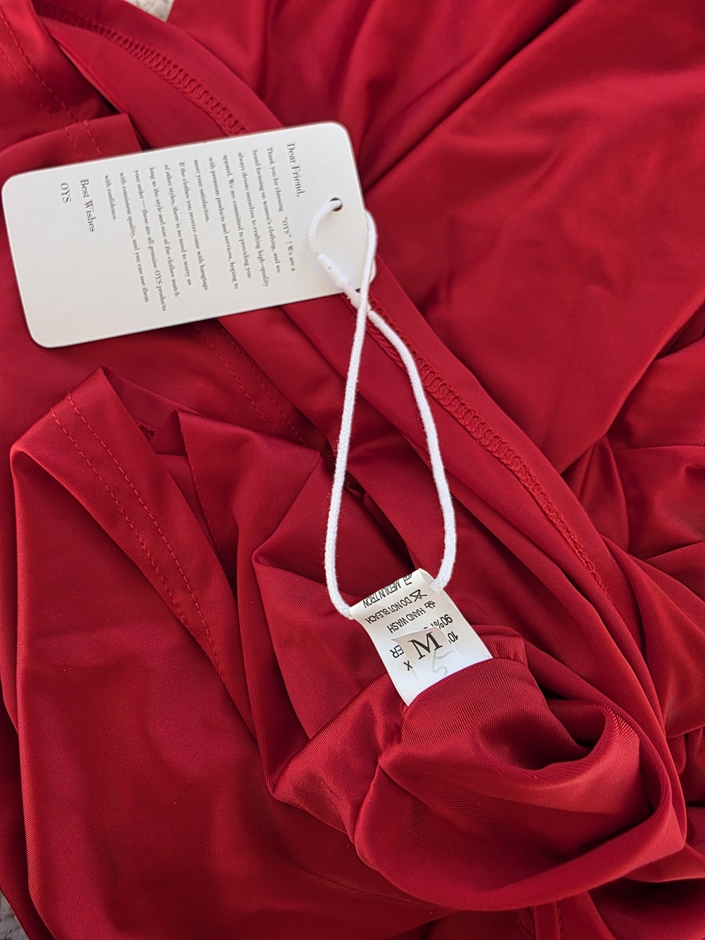 OYS Red Satin Mini Dress | Medium | NWT - Picture 5 of 6